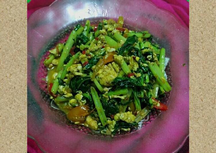 gambar untuk resep makanan Tumis sawi hijau telur