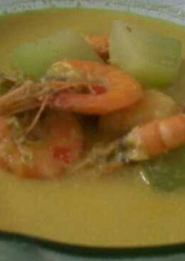 Gulai udang labu siam