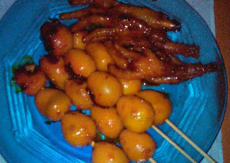 gambar untuk cara membuat Sate Telur Puyuh & Ceker ala Angkringan NO MSG