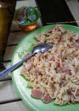 Fusilli carbonara