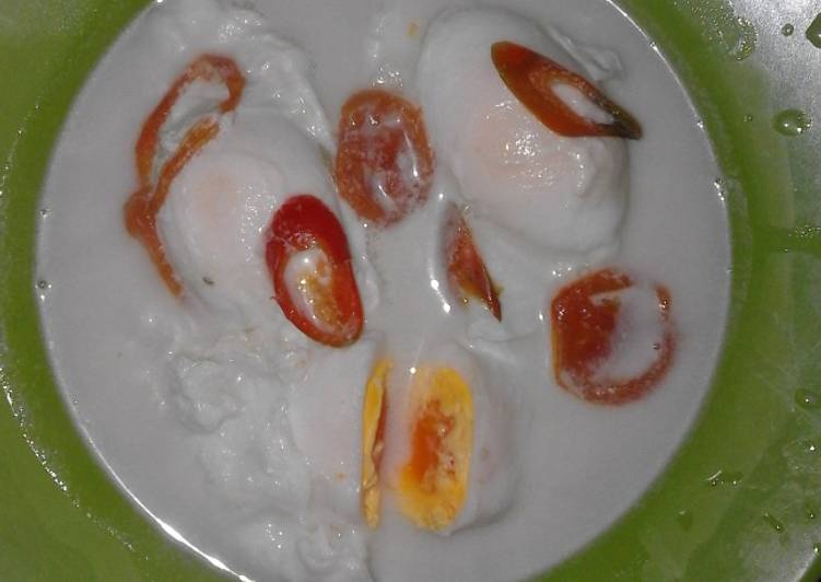 resep lengkap untuk Telur Ceplok Rebus dg Santan ala Dapur Galuh