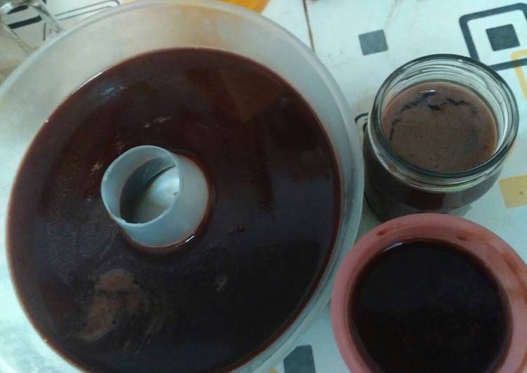 resep makanan Silky pudding / pudding coklat