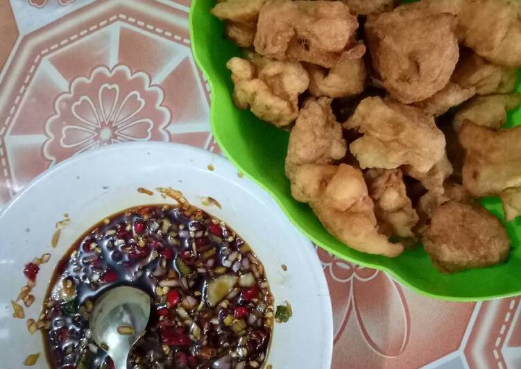 resep masakan Terigu goreng + sambel kecap