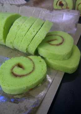 Roll Cake Pandan Kukus