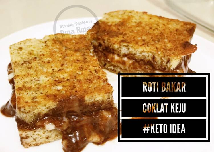 bahan dan cara membuat Roti Bakar Coklat Keju #keto idea