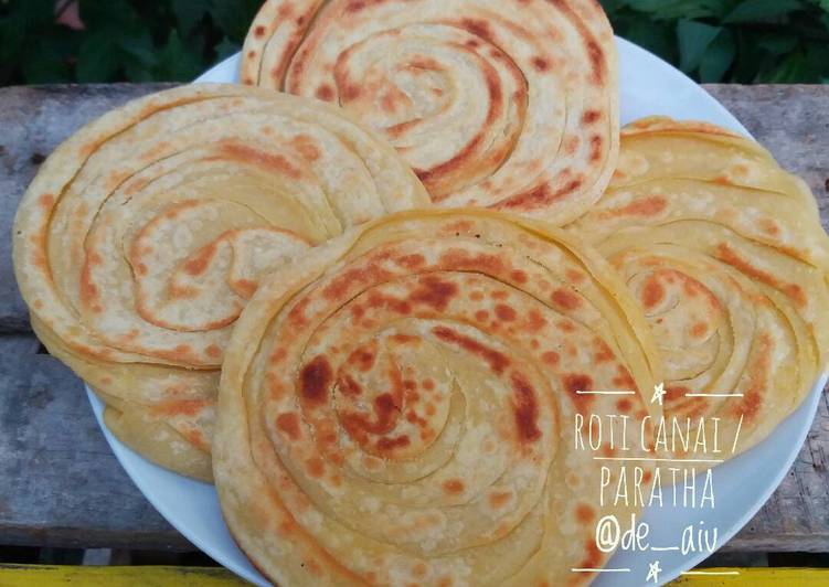 resep masakan Roti Canai / Paratha Bread (no rendaman minyak, step by step)