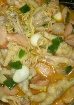 Seblak ceker pedas gurih mantap
