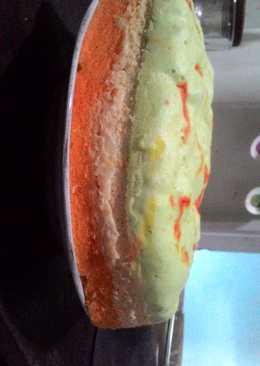 Rainbow cake mudah & ekonomis