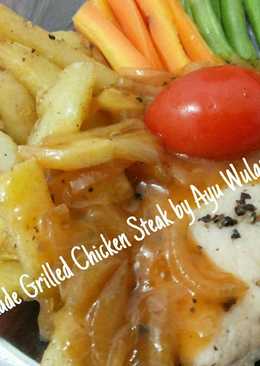 Steak Ayam Bakar aka Homemade Grilled Chicken Steak ala Bunda Hasan
