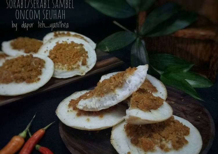 resep Sorabi/Serabi Sambel Oncom Seuhah (#pr_olahantepungberas)