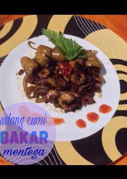 Udang cumi bakar mentega teflon