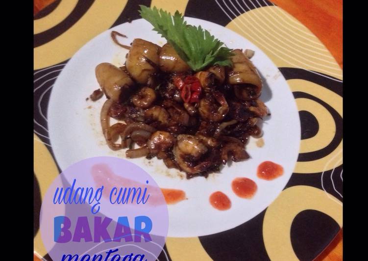 cara membuat Udang cumi bakar mentega teflon