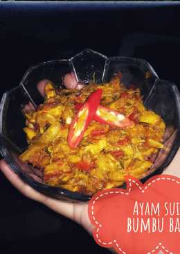 Ayam suir pedas bumbu Bali