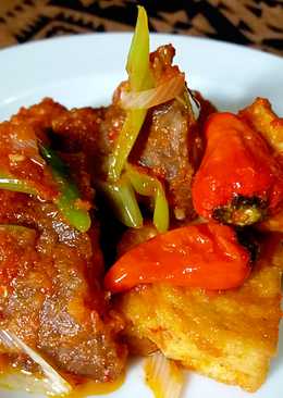 Dendeng balado (daging sapi)