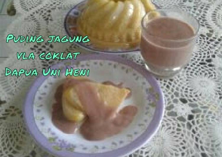 resep masakan Puding jagung vla coklat??