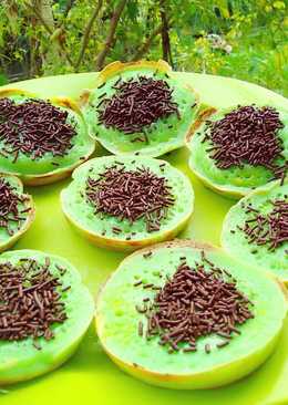 Martabak mini pandan coklat eggless