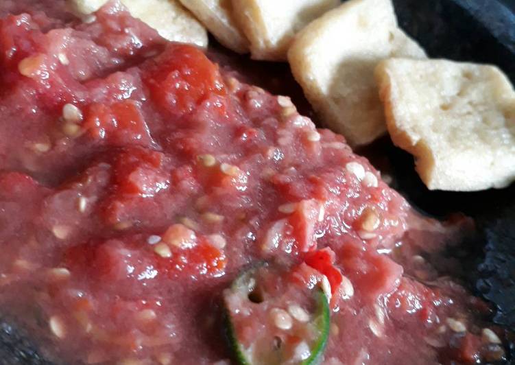 resep masakan Sambal tomat terasi (mentah)