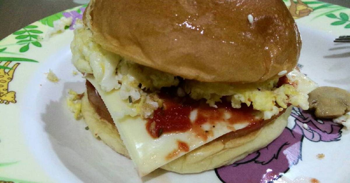 Resep Burger Smoked Chicken ala stella karunia