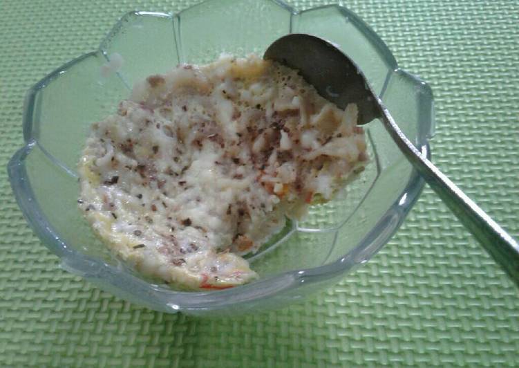 bahan dan cara membuat Macaroni schotel 4* (mpasi 10 bulan)