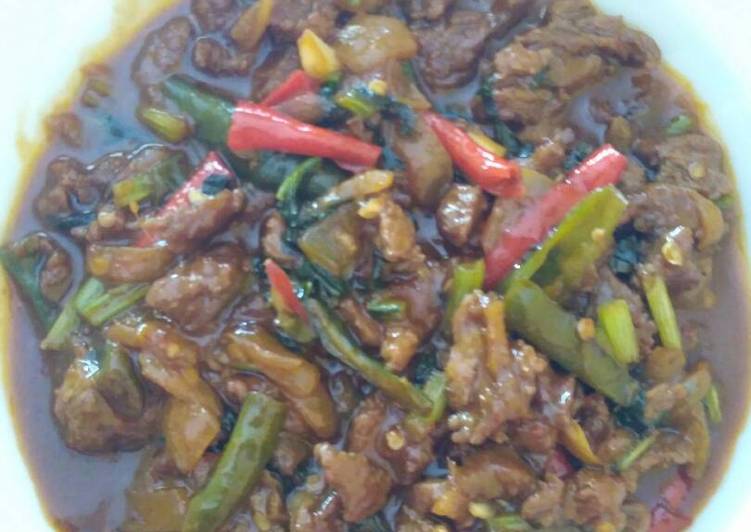 Resep Sapi tumis campur pakcoy saos tiram