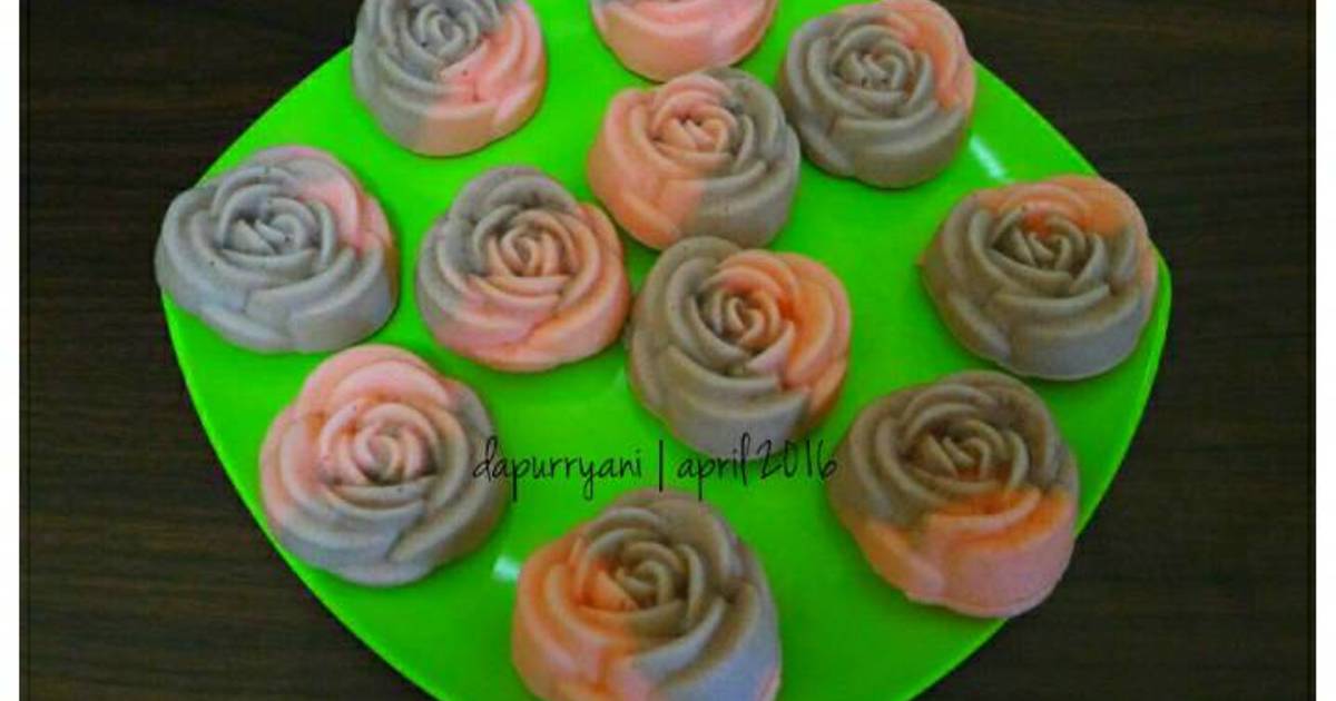 Resep Bolu kukus mawar