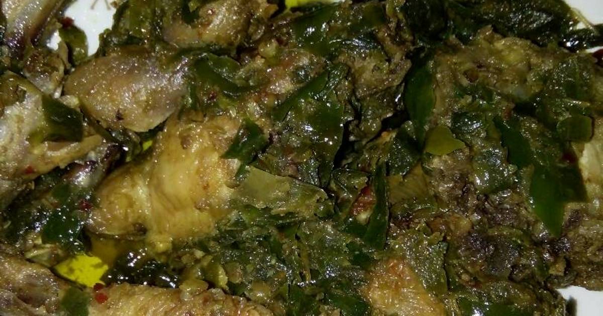 Resep Ayam sambal ijo ala Ma'ul Maria Ulfa