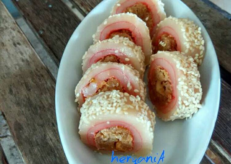 Resep Mochi Gulung Isi Kacang