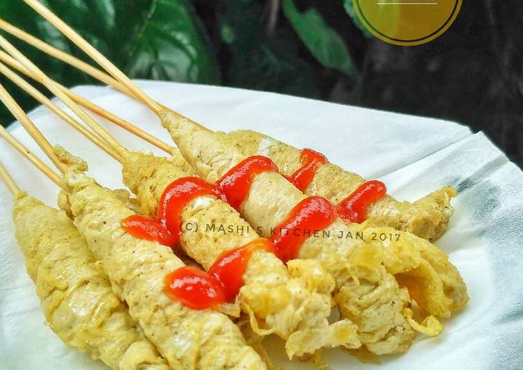 resep lengkap untuk Sate Telor Jajanan SD