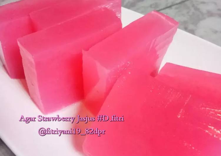 gambar untuk cara membuat ?? Agar Strawberry Jasjus Simple #Dapur Fitri ??