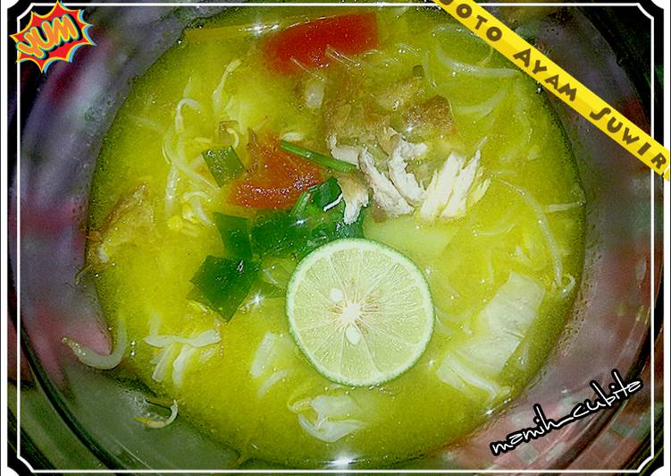 resep lengkap untuk Soto Ayam Suwir Lamongan