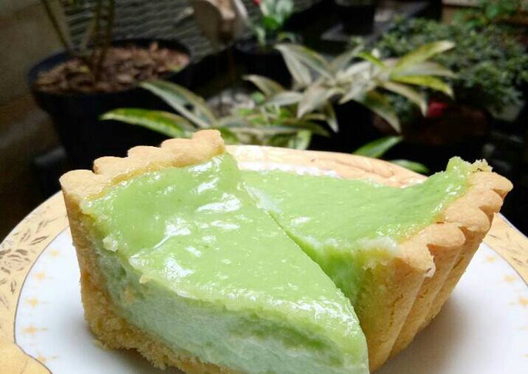 gambar untuk cara membuat Tart susu/ pie susu pandan creamy