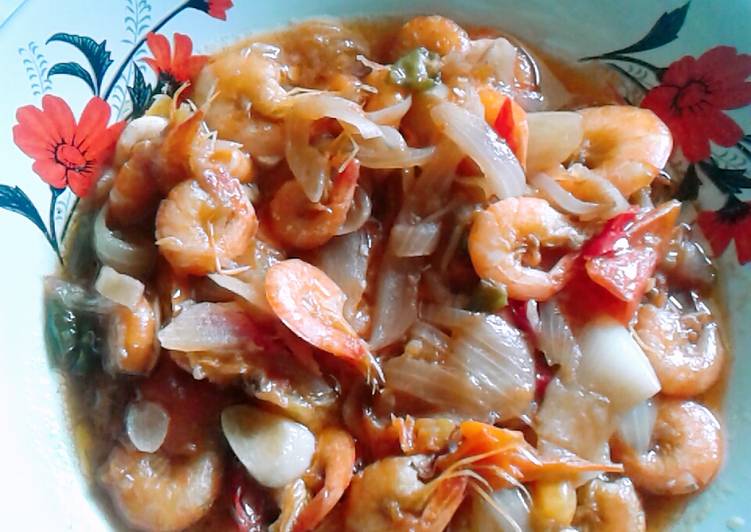 Udang asam pedas (masakan rumah sederhana) foto resep utama