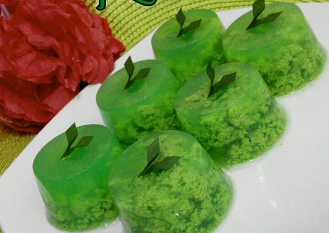  Resep  Puding  lumut  hemat daun pandan telur No  amis  