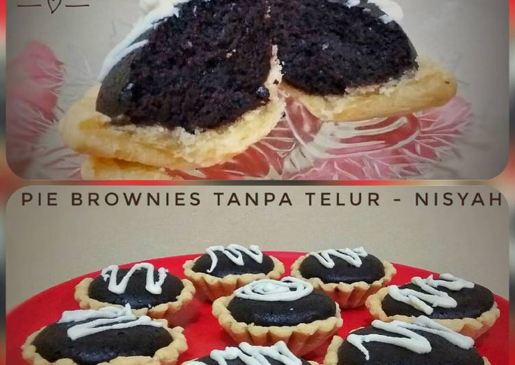 bahan dan cara membuat Pie Brownies Ekonomis TANPA Telur ~ Krenyess Pie nya, Legitt Brownies nya. ??
