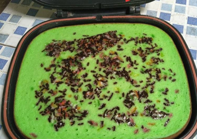 resep lengkap untuk Bolu tape pandan happycall