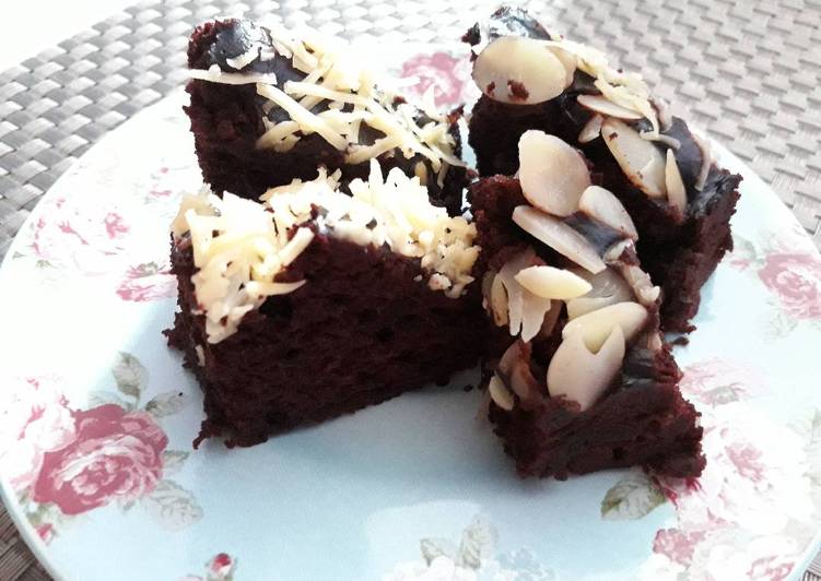 bahan dan cara membuat Brownies kukus no telur no mixer