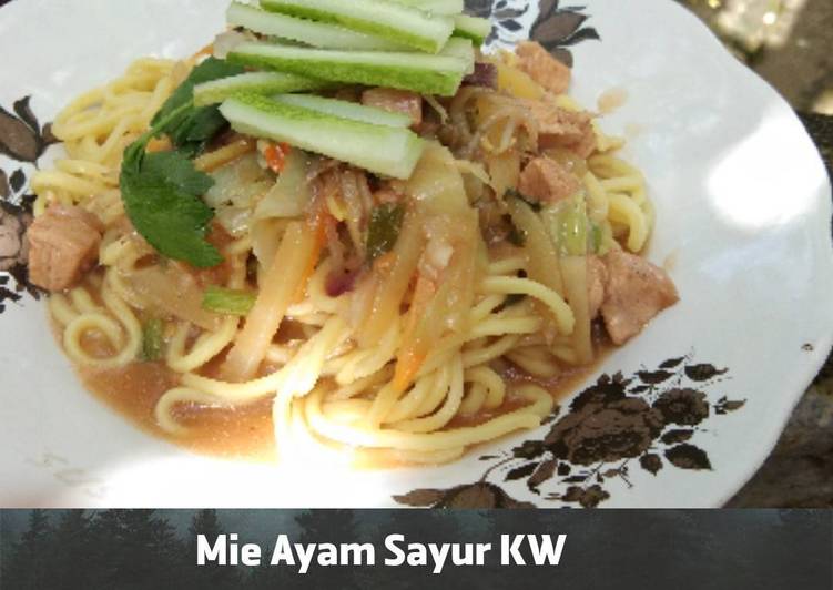 resep lengkap untuk Mie Ayam Sayur KW