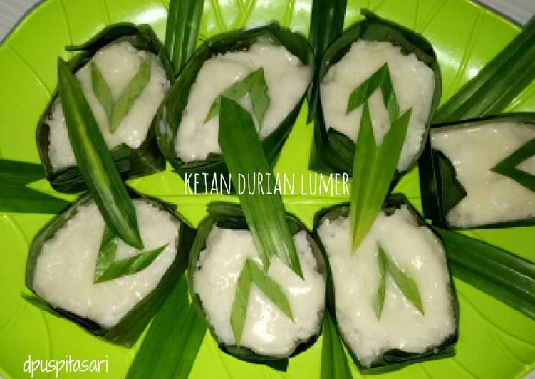 bahan dan cara membuat Ketan Durian Lumer (TanDuMer)