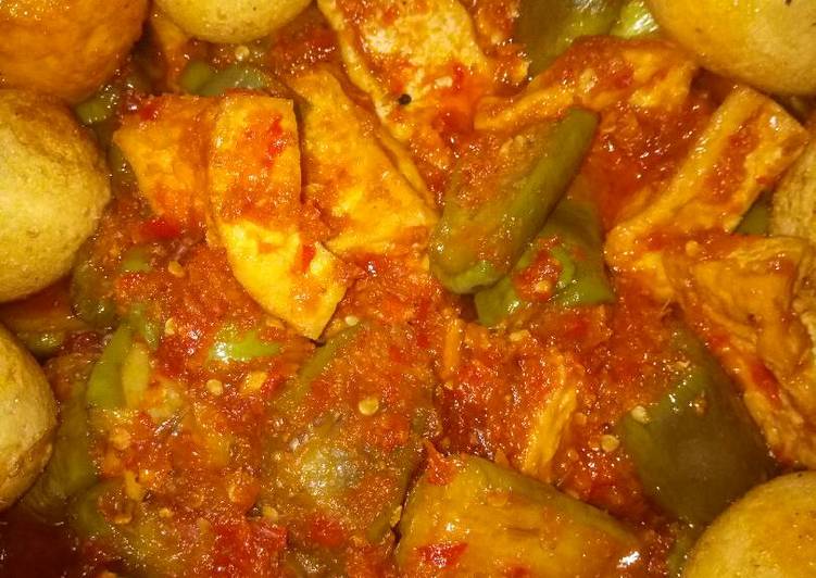 gambar untuk resep Balado telor tahu terong