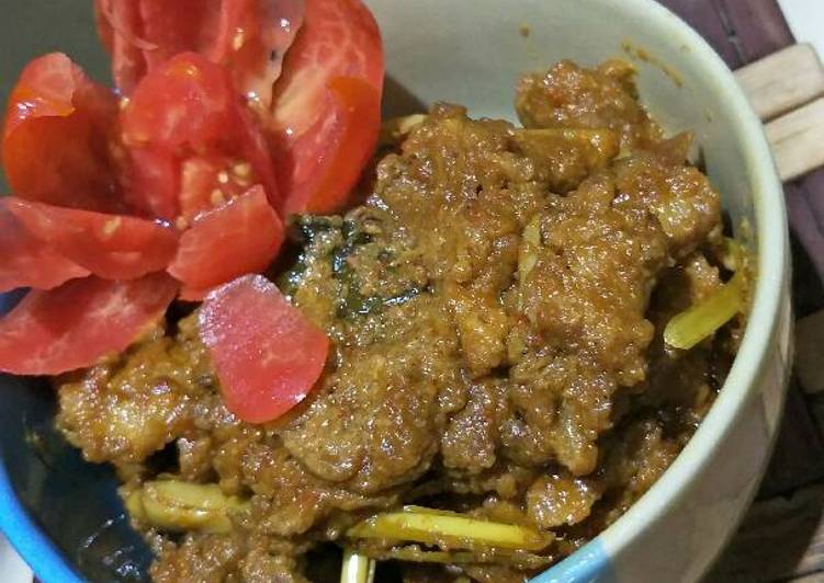 resep lengkap untuk Rendang mantab ala aqyu