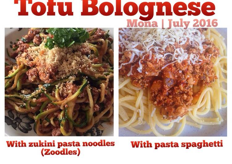 resep masakan Tofu Bolognese