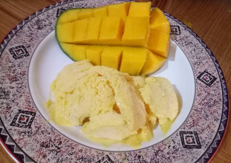 resep makanan Es krim mangga homemade