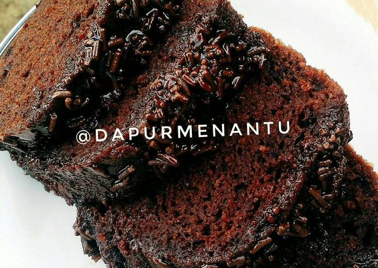 cara membuat Steam chocolate cake no mixer