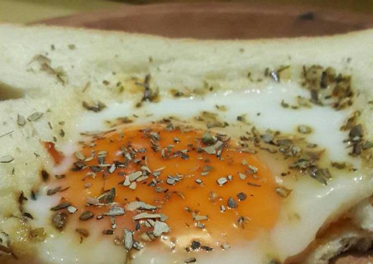 gambar untuk resep makanan Roti Bakar Telur Ayam Kampung Setengah Matang