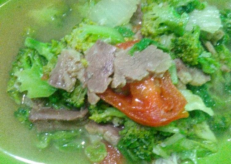 gambar untuk cara membuat Ca sawi brokoli daging sapi