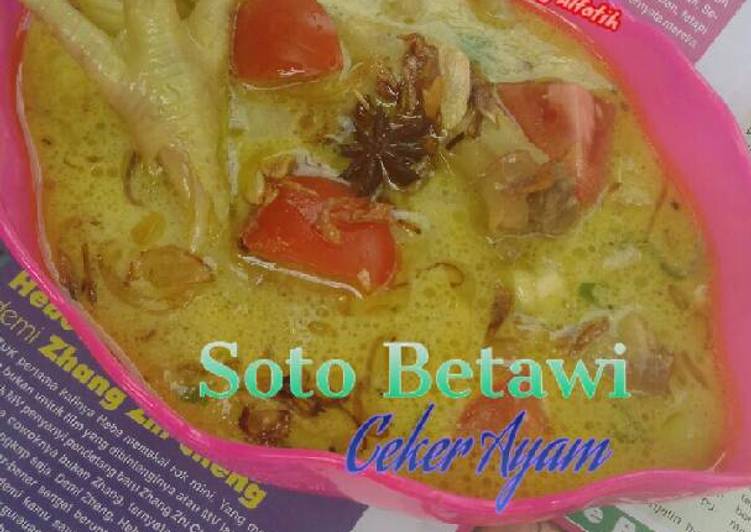 resep lengkap untuk Soto Betawi ceker ayam (posting rame2_soto)