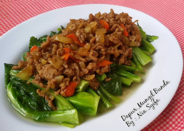 gambar untuk resep makanan Cah Kailan Daging Saos Tiram Pedas