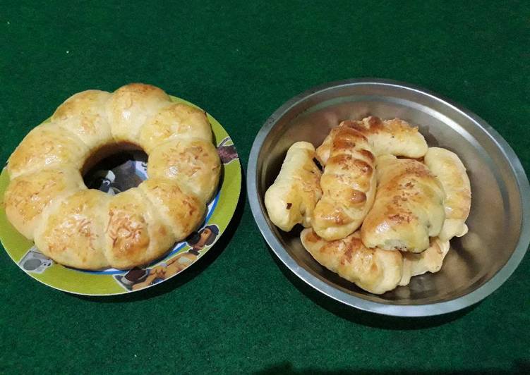 resep makanan Roti manis isi pisang cokelat