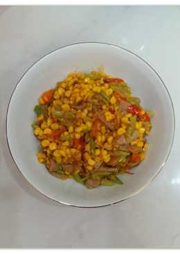 Tumis BJB (Buncis, Jagung & Bakso)