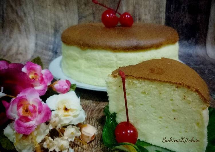 gambar untuk cara membuat Japanese Cotton Cheesecake